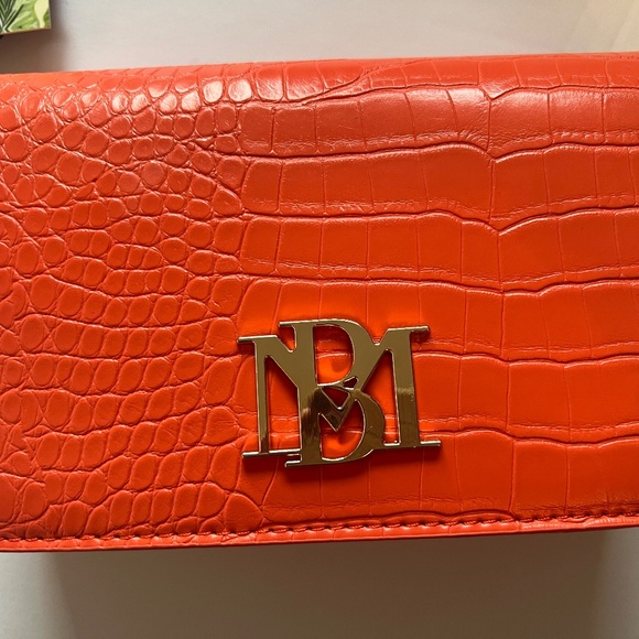 Badgley Mischka Orange Vegan Leather Crossbody or Clutch - Picture 13 of 15